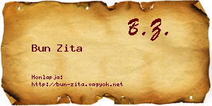 Bun Zita névjegykártya