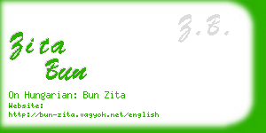 zita bun business card